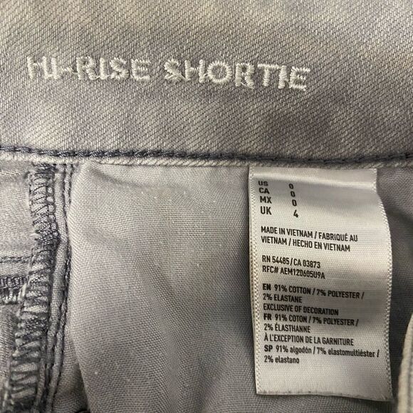 American eagle superstretch High rise  Shorty/gray women’s jean shorts festival - Picture 6 of 8